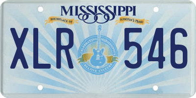 MS license plate XLR546