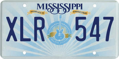 MS license plate XLR547