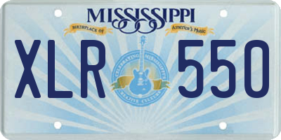 MS license plate XLR550