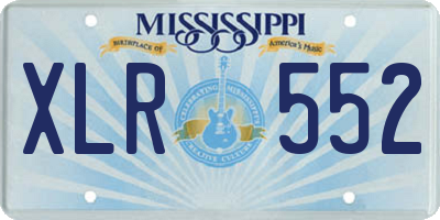 MS license plate XLR552