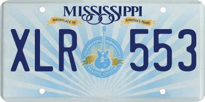 MS license plate XLR553
