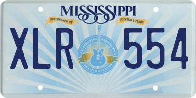 MS license plate XLR554