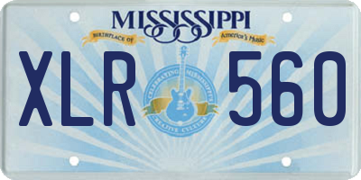 MS license plate XLR560