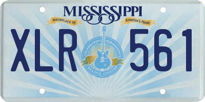 MS license plate XLR561
