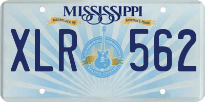 MS license plate XLR562