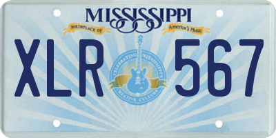 MS license plate XLR567