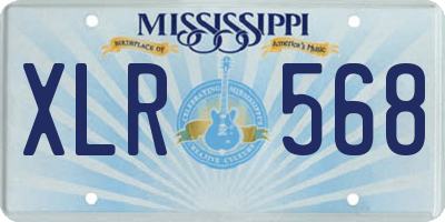 MS license plate XLR568