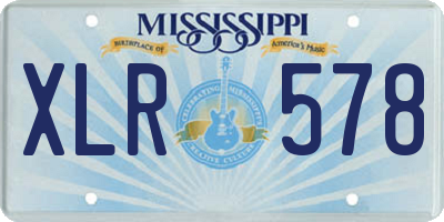 MS license plate XLR578
