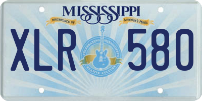 MS license plate XLR580