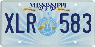 MS license plate XLR583
