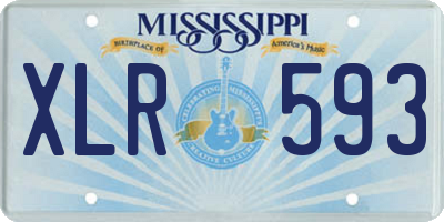MS license plate XLR593