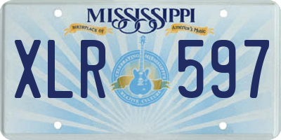 MS license plate XLR597