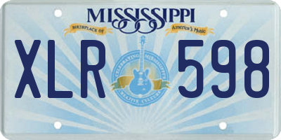MS license plate XLR598