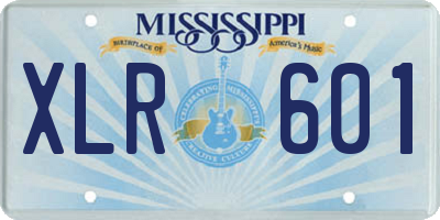 MS license plate XLR601