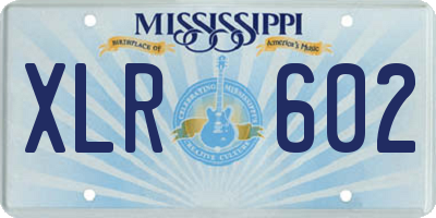 MS license plate XLR602