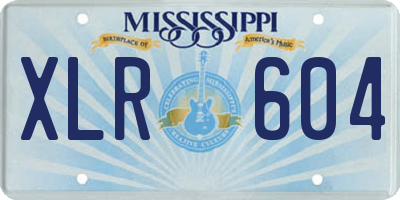 MS license plate XLR604