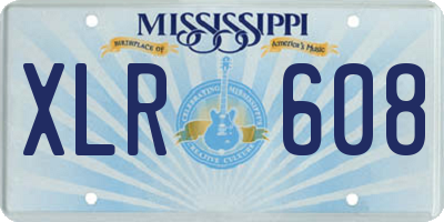 MS license plate XLR608