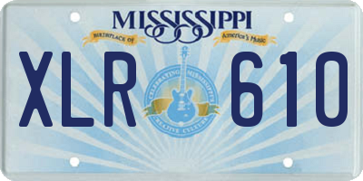 MS license plate XLR610