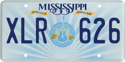 MS license plate XLR626