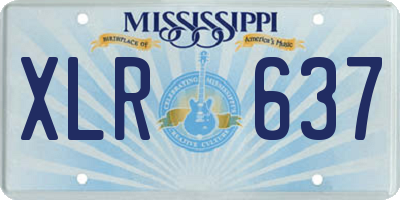 MS license plate XLR637