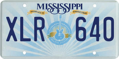 MS license plate XLR640