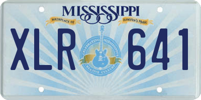 MS license plate XLR641
