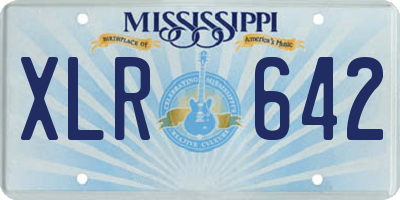 MS license plate XLR642
