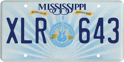 MS license plate XLR643