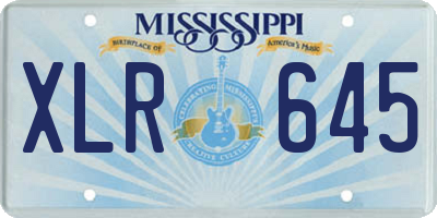 MS license plate XLR645