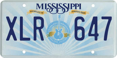 MS license plate XLR647