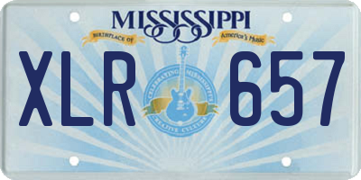 MS license plate XLR657