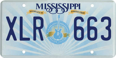 MS license plate XLR663