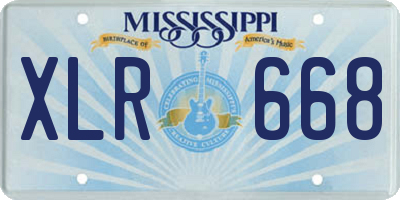 MS license plate XLR668