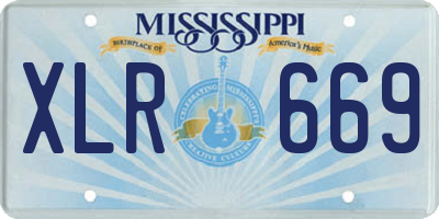 MS license plate XLR669