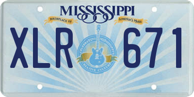 MS license plate XLR671