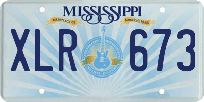 MS license plate XLR673