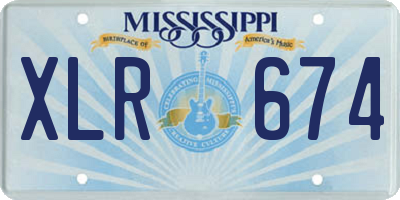 MS license plate XLR674