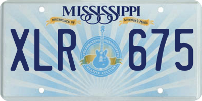 MS license plate XLR675