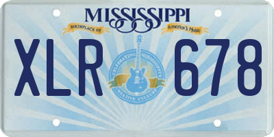MS license plate XLR678
