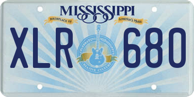 MS license plate XLR680