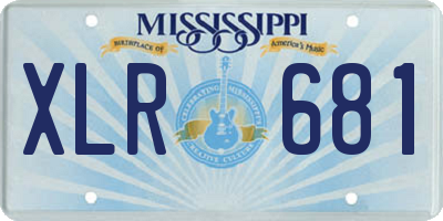MS license plate XLR681
