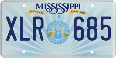 MS license plate XLR685