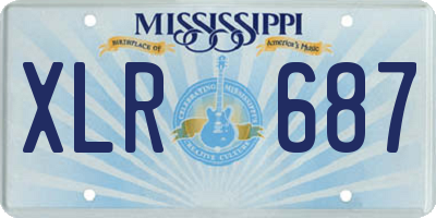 MS license plate XLR687