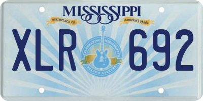 MS license plate XLR692