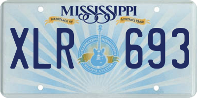 MS license plate XLR693