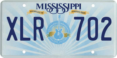 MS license plate XLR702