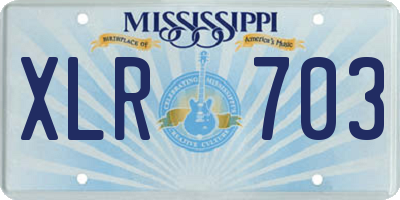 MS license plate XLR703