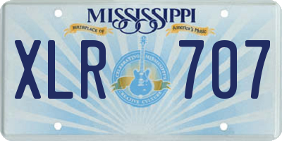 MS license plate XLR707