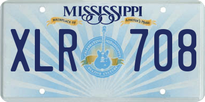 MS license plate XLR708