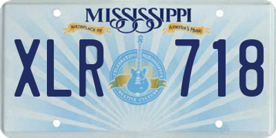 MS license plate XLR718